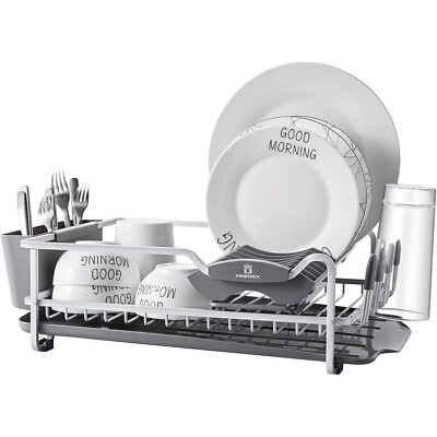 Kingrack Dish Drainer Aluminum frame Utensil and Cup Holder Rust Free  UK