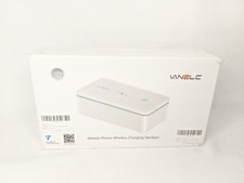 UV cell phone sanitizer with wireless charging- white NEW 