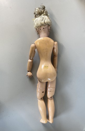 ANTICA BAMBOLA Simon & Halbing Size 7 BISQUE HEAD WOODEN BODY DOLL 56cm/h '800 - Foto 20 di 22