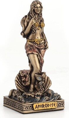 Bronze Finish Aphrodite Goddess Mini Statue Hand Painted 3 1/2'' Veronese