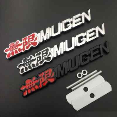 3d Metal Badge Mugen Emblem Letters Car Front Grill Badge Sticker Accessories