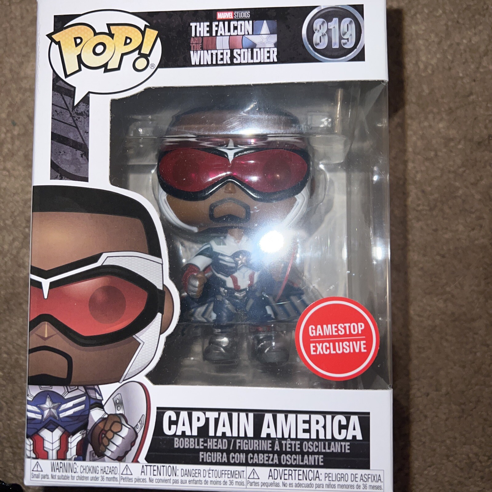 Funko Pop! Falcon &Amp; Winter Soldier #819 Captain America - Gamestop Exclusive