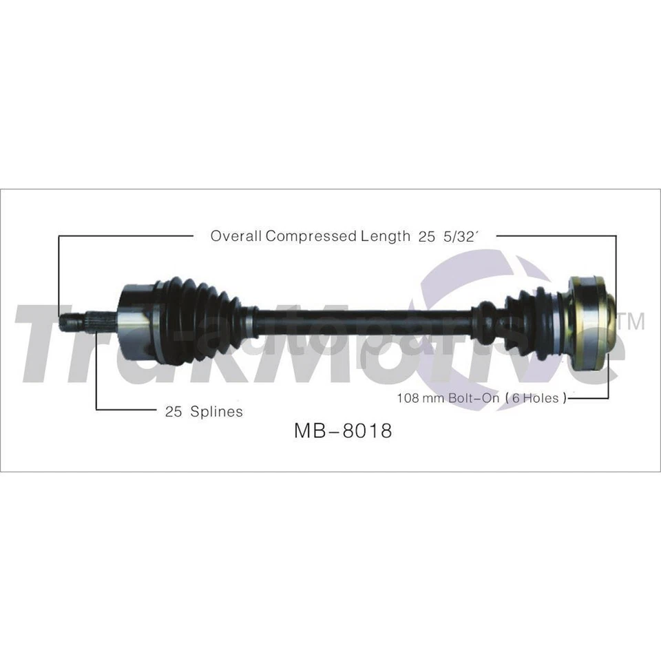 CV Axle Shaft Rear Left Rear Right TrakMotive Fits Mercedes-Benz 300CE 1991-1992 Foto 3 de 3