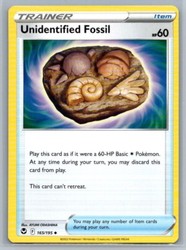 Unidentified Fossil 165/195 Silver Tempest Uncommon Trainer