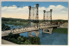 Fifth Avenue Bridge, Rome, Georgia GA Vintage Linen Postcard