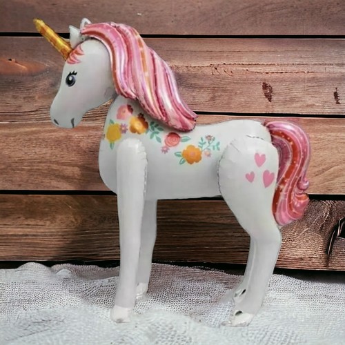 Unicornio gigante 46"" + 2 cabezas 3D globo decoración aire helio para fiesta niños - Imagen 5 de 10