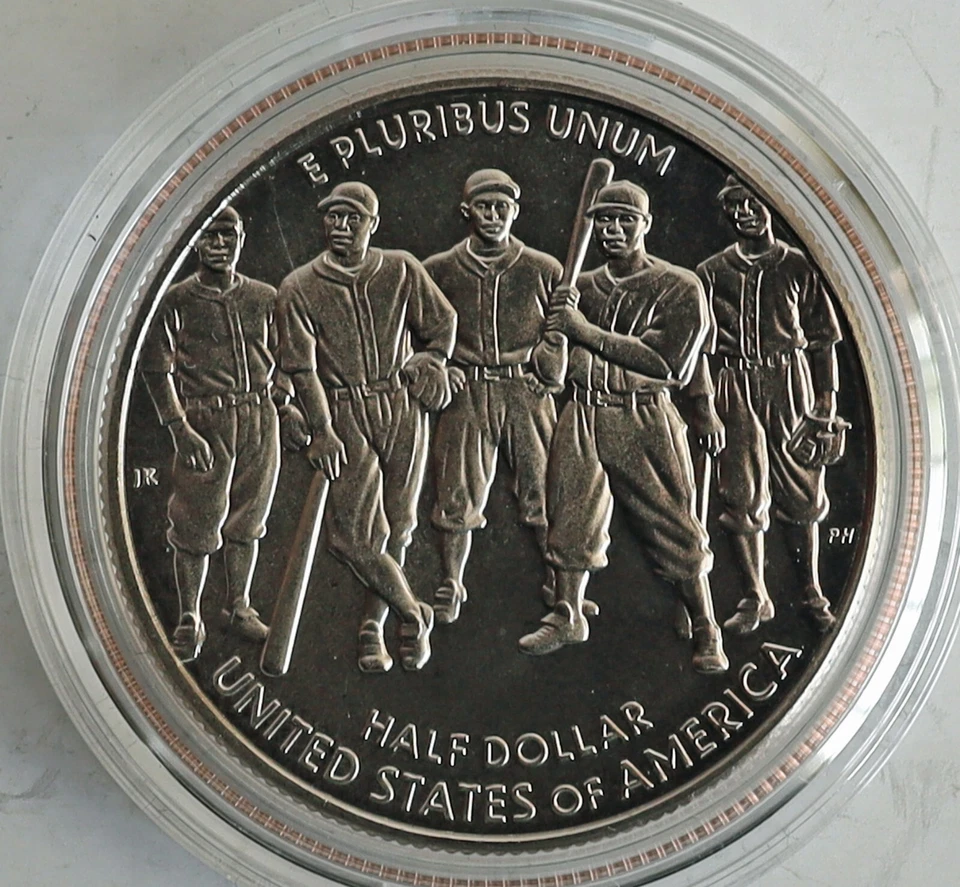 2022 D Negro Leagues Baseball Clad Half Dollar UNCIRCULATED Coin w/ Box and COA - Image 3 of 4