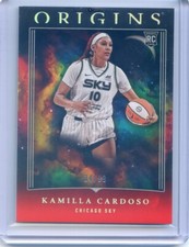 2024 Panini Origins WNBA KAMILLA CARDOSO RC ROOKIE #19 RED PARALLEL #34/99 SKY