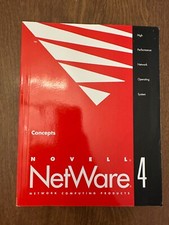 Novell Netware 4 Concepts Network Computing Products Vintage 1994 Manual Book