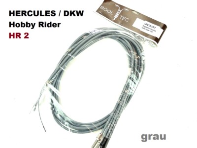 HR2 Bowdenzug SET grau 6 Stück für Hercules + DKW HOBBY RIDER Gaszug Bremszug
