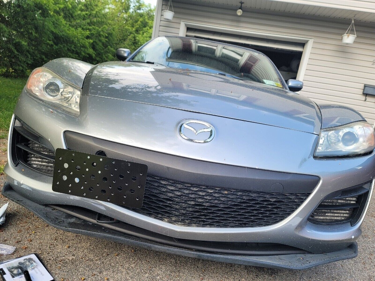 Front Bumper Tow Hook License Plate Mount Bracket for Mazda RX-8