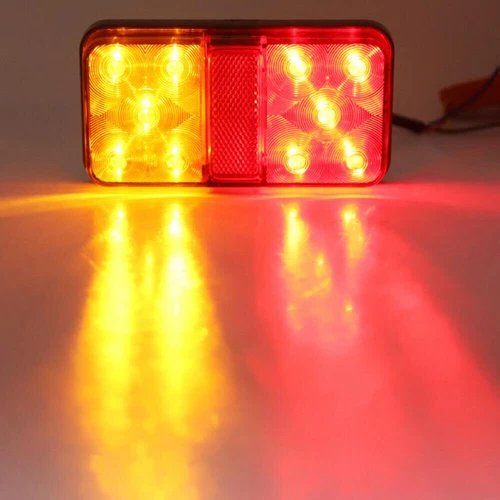 2x LED 12V Waterproof Tail Lights Kit RV Camper Trailer Truck Rear Turn Signal - Picture 5 of 13
