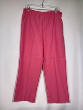 Alfred Dunner Newport Beach Magenta Pink Elastic Waist Pants Women's 10P NWT
