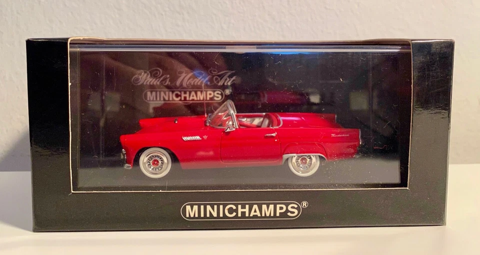 FORD THUNDERBIRD 1955 ROSSO SERIE LIMITATA 1 OF 1632 - Minichamps 1:43 - Immagine 3 di 4