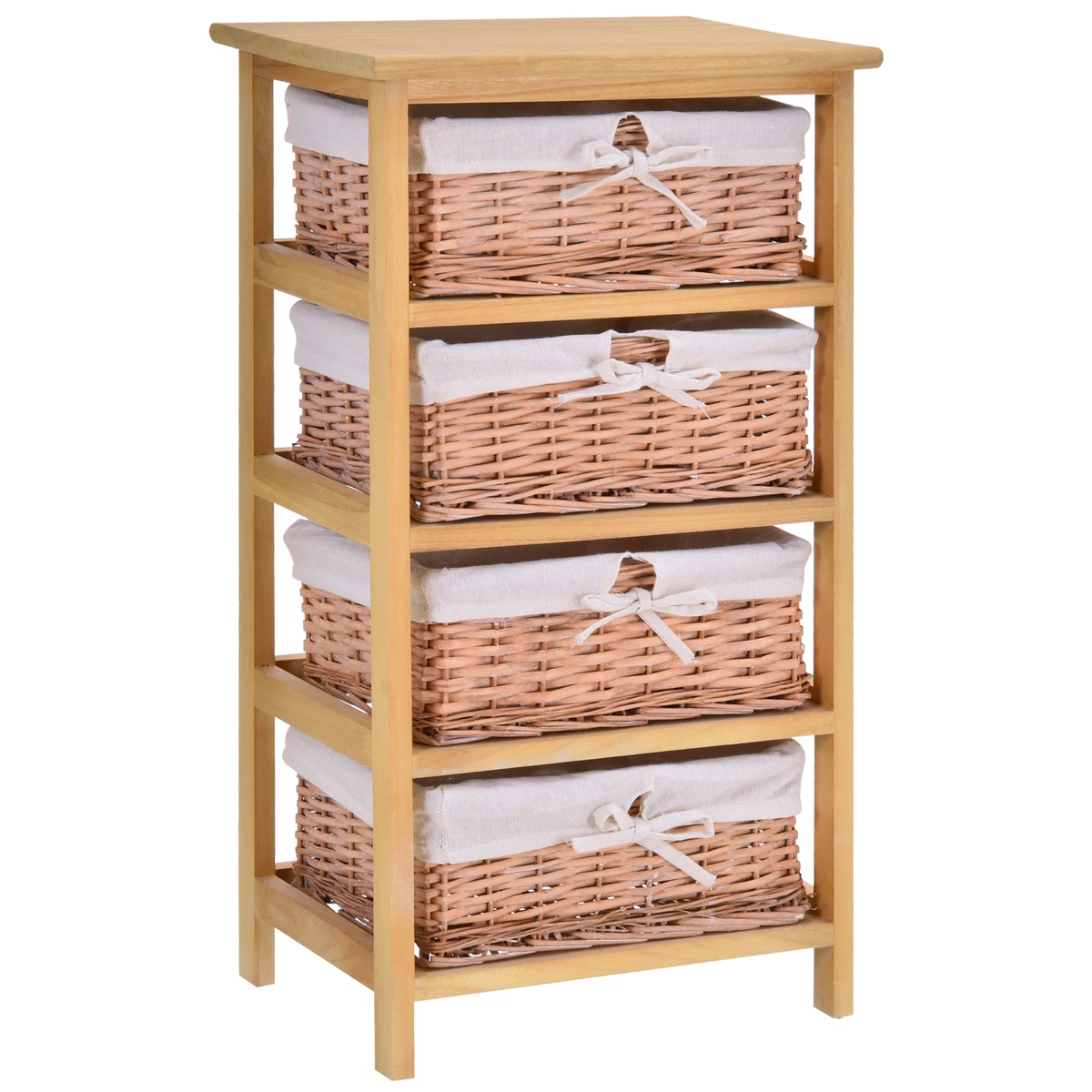Shelves with wicker basket cheap storage
