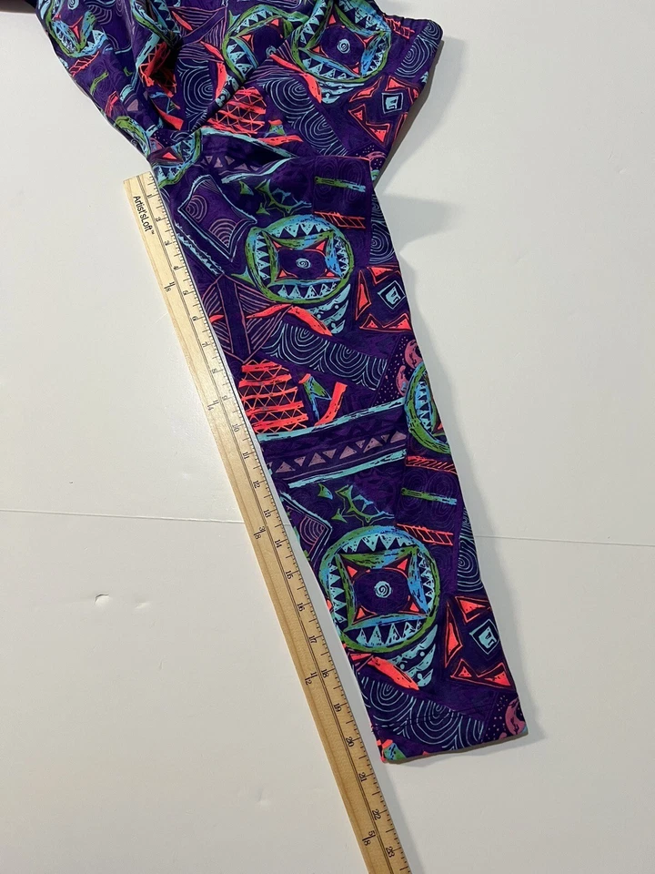 NUEVO CON ETIQUETAS Leggings De Colección Danskin Adulto Pequeños Coloridos Estilo Geométrico # 8037 EE. UU. FUNKY Foto 2 de 4