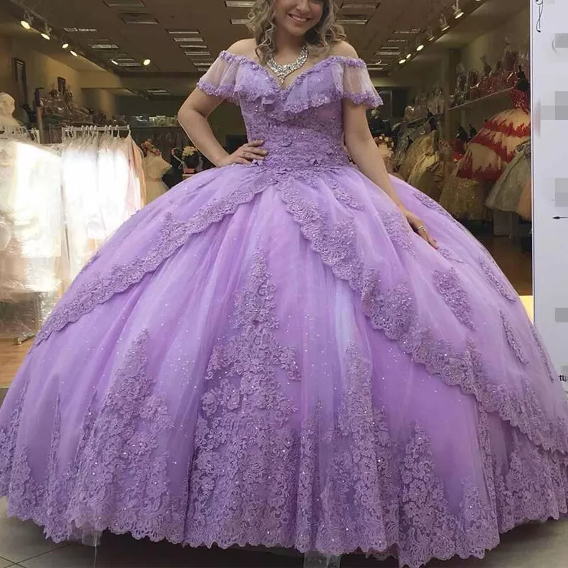 Lavender Quinceanera Lavender Gown For Debut With Beaded Crystal  Embellishments And Rhinestones For Womens Birthday From Zaomeng321, $313.45  | DHgate.Com