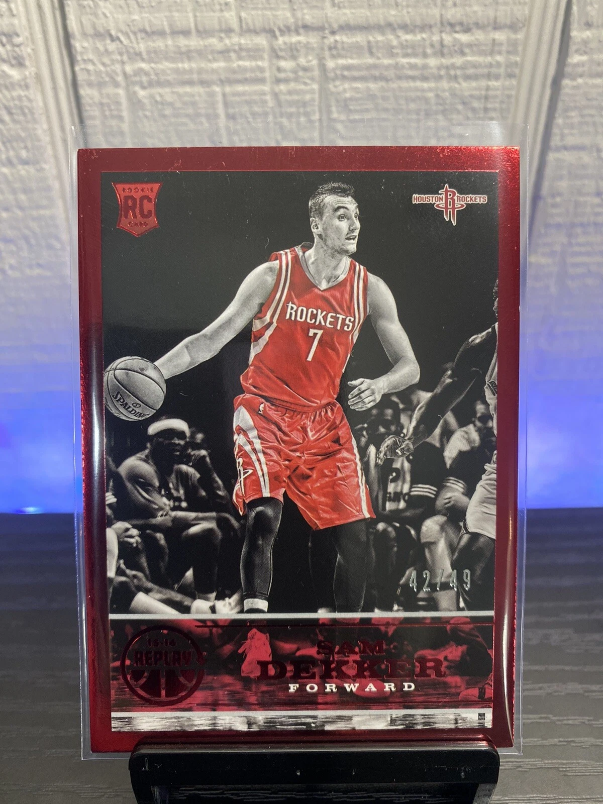 2015-16 Panini Replay Red /49 Sam Dekker #75 Rookie RC