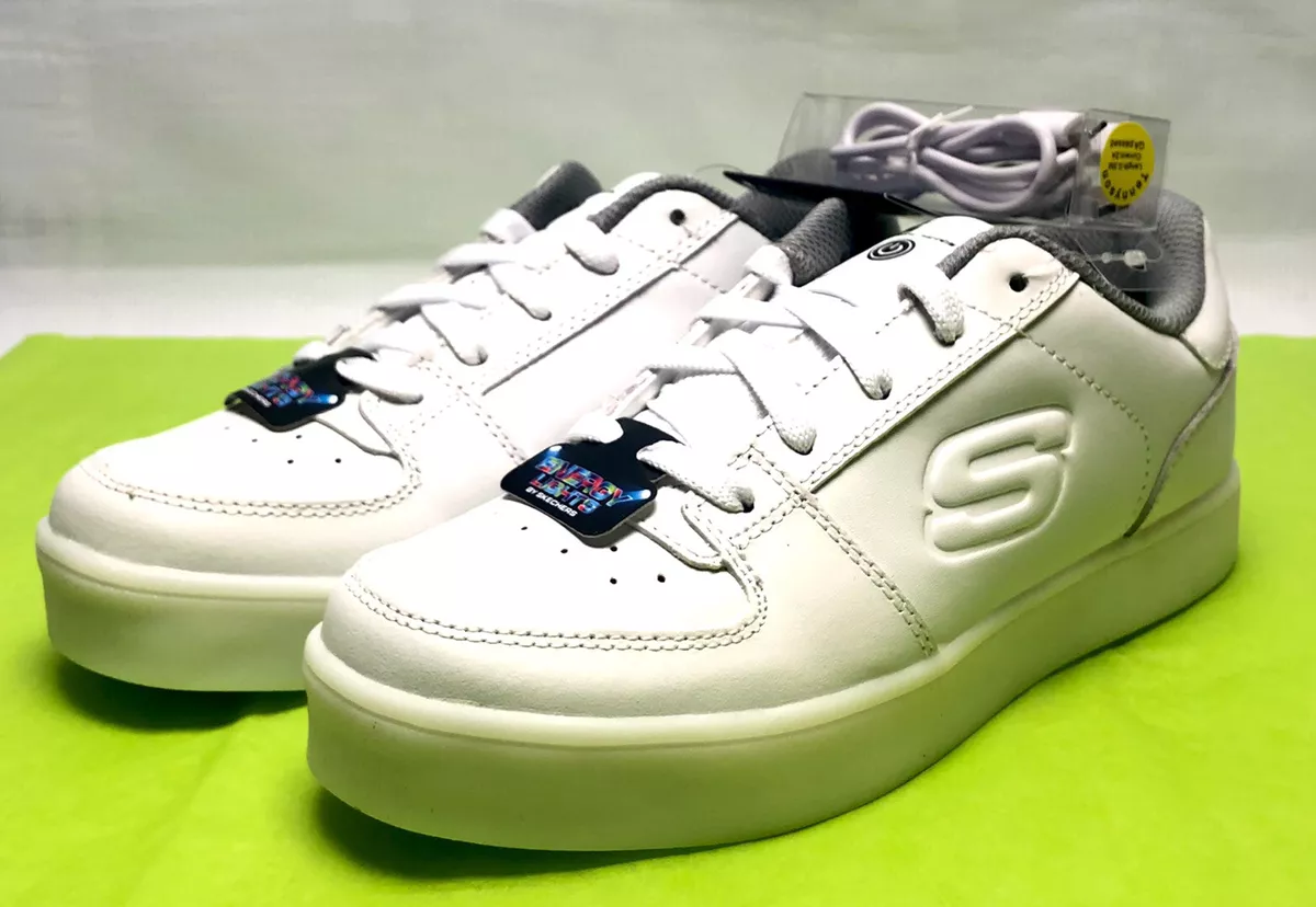 NEW! Skechers Boys Lights White 90601L /WHT Size 5 Energy Lights ELATE | eBay