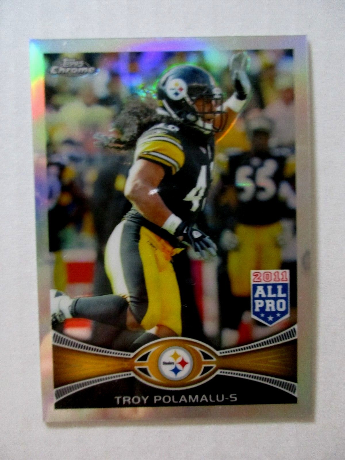 Troy Polamalu 2012 Topps Chrome Refractor #125 Pittsburgh Steelers HOF