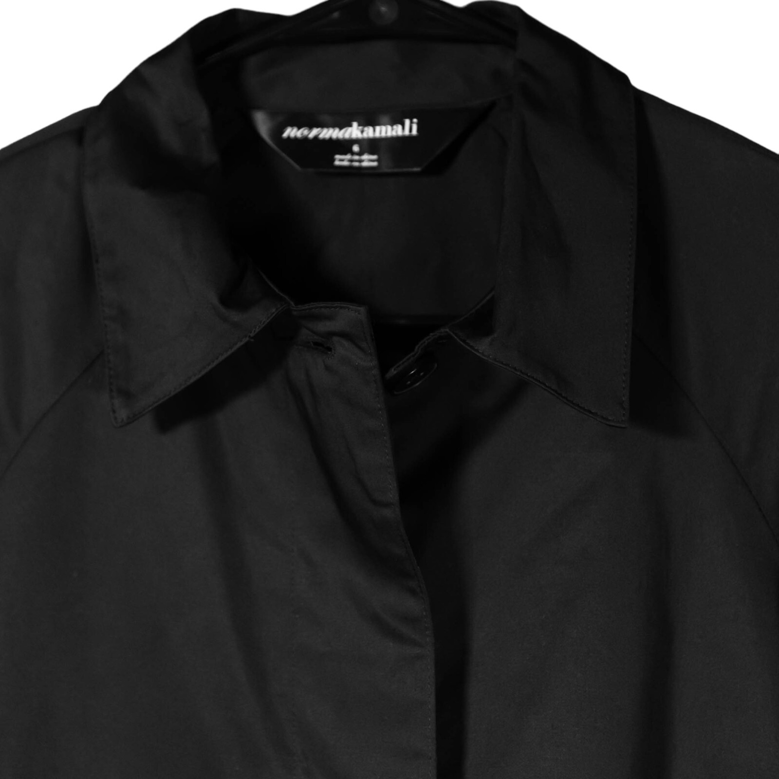 Norma Kamali Jacket Black Stretch Button Front Wo… - image 4