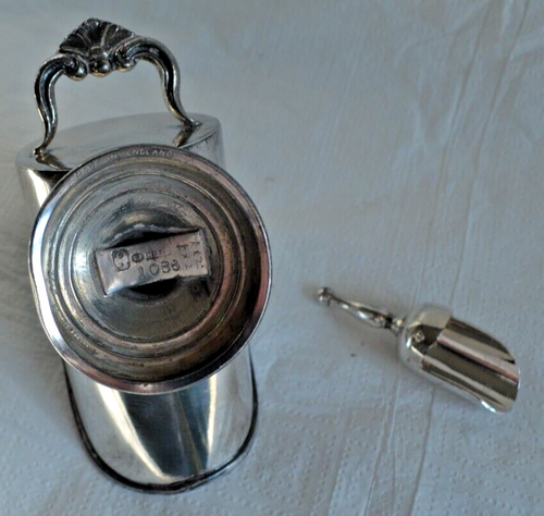 Antique Silver Plated Sugar Scuttle w/ Scuttle Spoon Kayser, Elison and Co. 1900 - Picture 8 of 14
