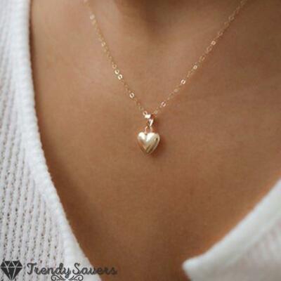 18K Gold Plated Women Girls Locket Necklace Pendant Silver Lockets Hold  Picture