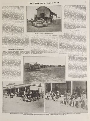 1925 Magazine Photo Wilton Plantation Virginia General Store,Wagons Line Up Mill