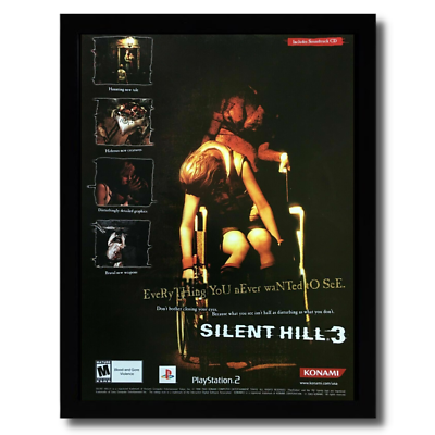 Silent Hill 3 Framed Print Ad/Poster Official Original PS2 Horror