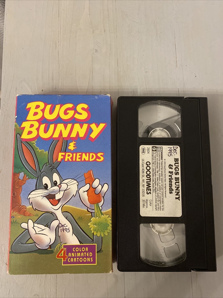 BUGS BUNNY &FRIENDS 1995 (VHS)TAPE -4ANIMATED CARTOONS(PRE