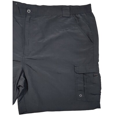 S.F.C WIDE CARGO SHORTS Lサイズ BLACK Men's Elastic Waist Multi Utility Pocket Lightweight Drawstring