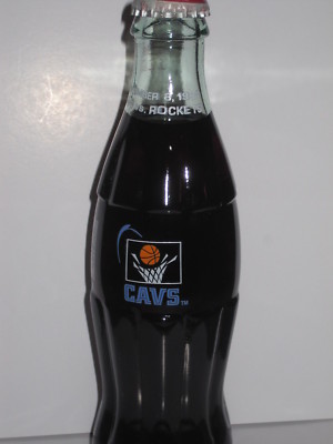 COCA COLA COKE 1994 CLEVELAND CAVS vs  HOUSTON ROCKETS 8oz BOTTLE