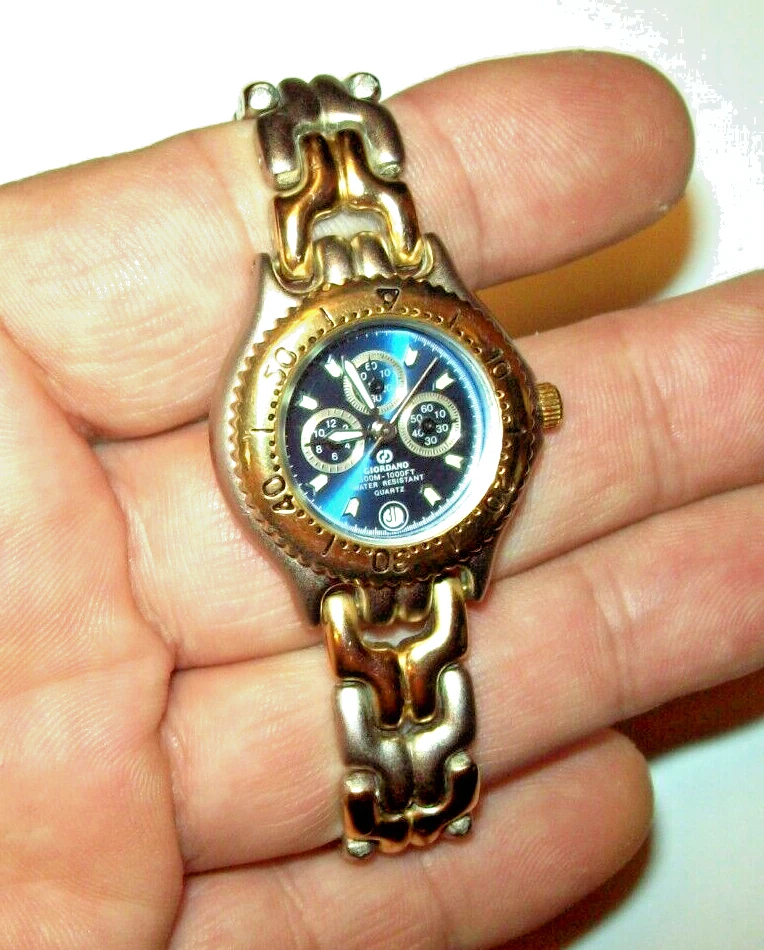 Giordano Deep Blue Petite Ladies Watch w Date Multi Dial WR 300