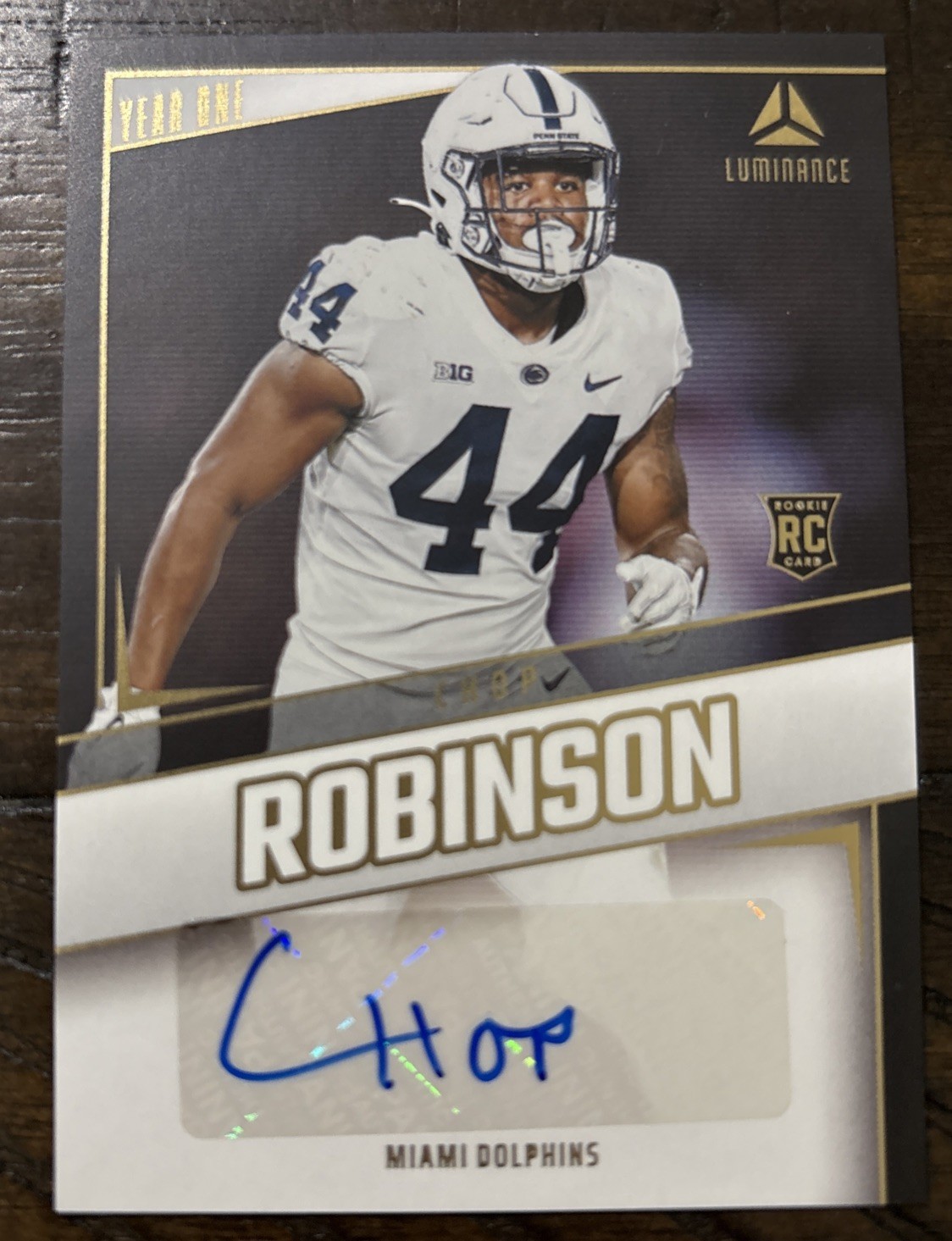 Chop Robinson Panini Luminance Year One Signatures Rps #YOSCRN Base