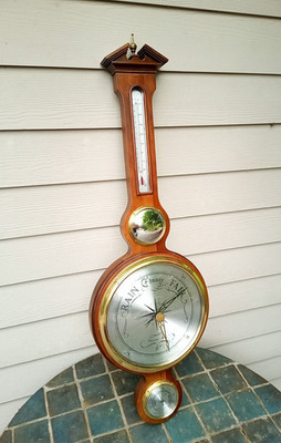 Howard Miller Olympia banjo style weather station barometer thermometer+ 612-721
