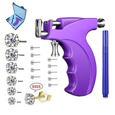 ear piercing gun kit jewelry silver gold hypoallergenic earrings body nose lip