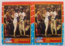 1987 FLEER WORLD SERIES #11 METS DARRYL STRAWBERRY RAY KNIGHT [2] NM/MT 04523