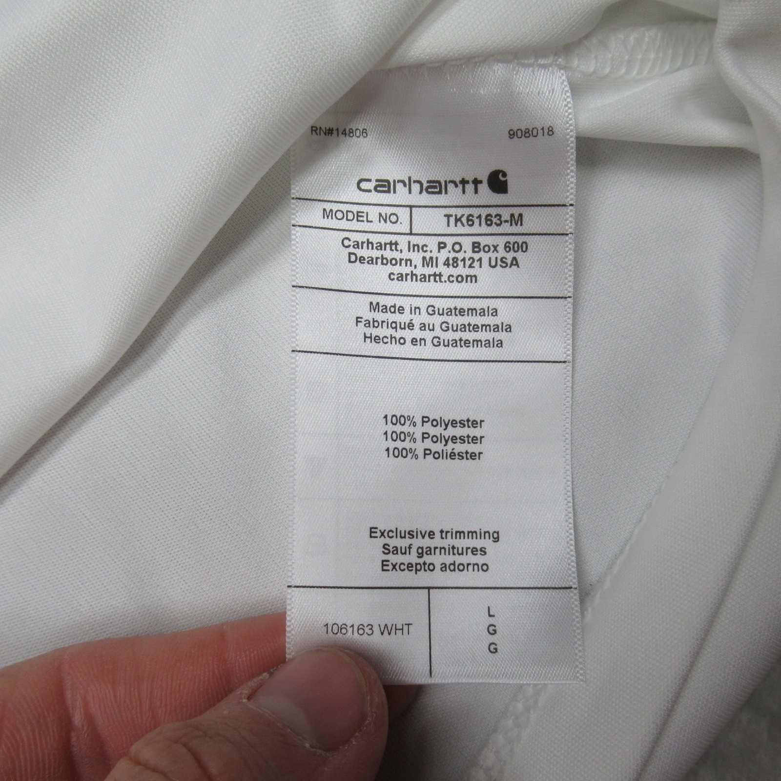 Carhartt Shirt Mens Large White Force Sun Defender Short Sleeve Relaxed $30 NEW thumbnail 9