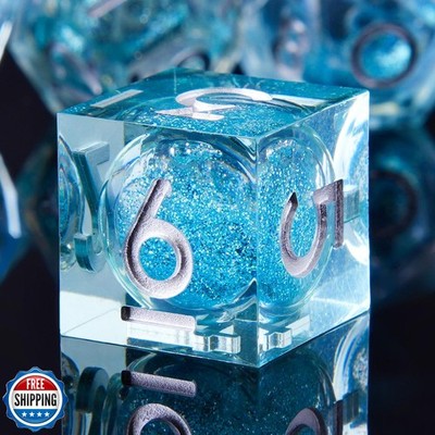 YEMEKO Handmade Liquid DND Dice Set, Liquid Core DND Dice Quicksa