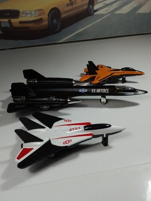 Lockheed SR-71 BLACKBIRD Flugzeug & 2x Düsenjäger Pullback Druckgussmodelle