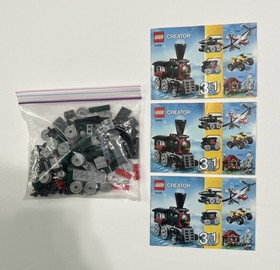 (3) LEGO Creator Emerald Express 31015 100% Complete Sets 3in1 Train Caboose