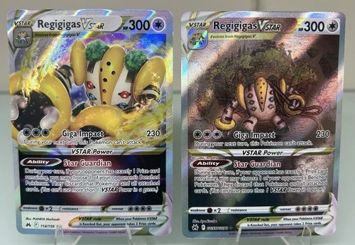 Pokémon TCG Regigigas VSTAR 114/159 and Regigigas VSTAR GG55/GG70 Crown Zenith