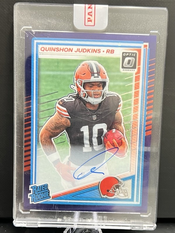 2025 Panini Donruss Optic - Rated Rookie Quinshon Judkins #252 Auto /42 (AU, RC)