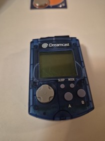 Sega Dreamcast Clear Blue Controller And Matching VMU **Discounted** Damaged VMU