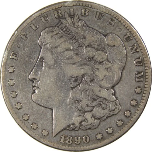 1890 CC Morgan Dollar F Fine Silver $1 Coin SKU:I23903