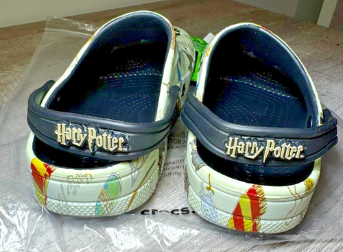 Crocs Kids Harry Potter Clogs Size j3 Youth Size 3 Halloween Shoes Green/Blk NWT - Picture 3 of 7