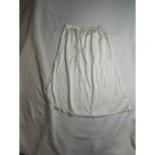 Vintage Vanity Fair Ivory Nylon Lace Trim Half Slip Side Slit L Womens