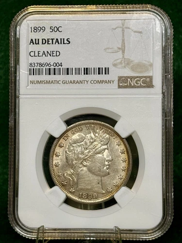 1899 Barber Half Dollar - NGC AU Details - Toned Beauty - Key Date 50C!