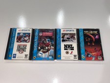 4 Sega CD Games (College Football, NFL Football, NHL 94, Stellar-Fire) Lot 7