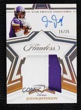 2022 Panini Flawless Star Swatch Signatures 15/25 Justin Jefferson Auto 1y9